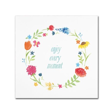 Trademark Fine Art Moira Hershey 'Watercolor Words II' Canvas Art, 18x18 WAP00804-C1818GG